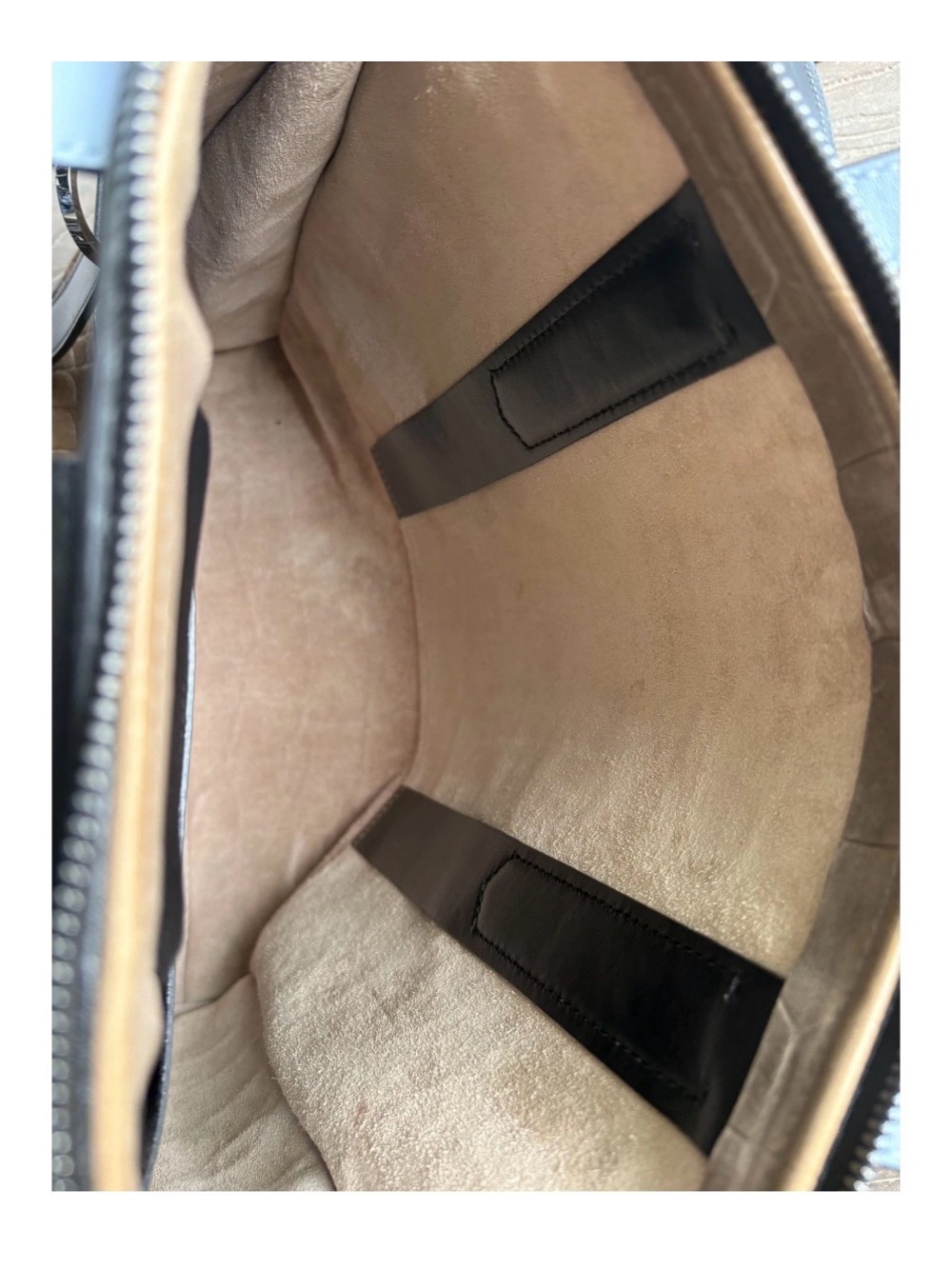 Jimmy Choo Pimlico N/S Convertible Tote Bag Cognac Croc Embossed Leather Work - Picture 11 of 12